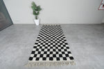 Entryway berber moroccan flatwoven rug - 5.7 FEET