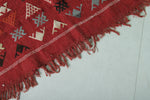 Handcrafted Red Moroccan Kilim Rug – 3.2 FT X 4.7 FT | Authentic Berber Textile