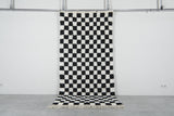 Checkered moroccan rug 6.3 Feet x 9.2 Feet