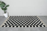 Checkered moroccan rug 6.3 Feet x 9.2 Feet