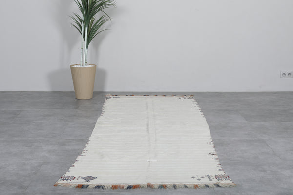 Hand Woven Moroccan Rug – 3.6 FT x 10.1 FT | Authentic Wool Carpet