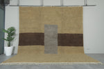 Handwoven Moroccan Rug – Minimalist Berber Design - Wool Rug