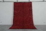 Red Vintage Berber Moroccan Carpet – 5.9 FT x 10.2 FT | Authentic Handwoven Rug | Artisan Wool