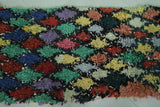 Colorful Boucherouite rug 2.3ft x 5.4ft