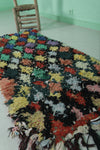 Colorful Boucherouite rug 2.3ft x 5.4ft