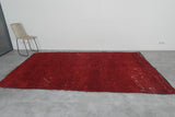 Red Vintage Berber Moroccan Carpet – 5.9 FT x 10.2 FT | Authentic Handwoven Rug | Artisan Wool