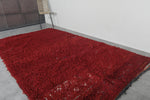 Red Vintage Berber Moroccan Carpet – 5.9 FT x 10.2 FT | Authentic Handwoven Rug | Artisan Wool