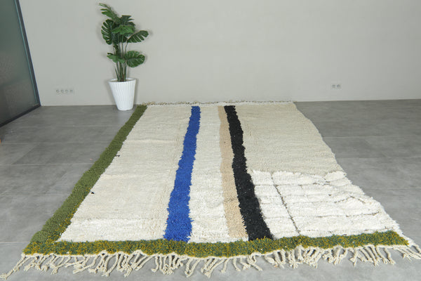 Beni ourain rug 7.5 x 11.6 feet hand knotted rug - Moroccan area rug