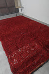 Red Vintage Berber Moroccan Carpet – 5.9 FT x 10.2 FT | Authentic Handwoven Rug | Artisan Wool
