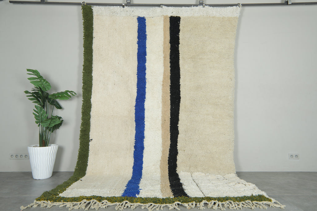 Beni ourain rug 7.5 x 11.6 feet hand knotted rug - Moroccan area rug