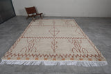 8.3 x 10.3 FT Moroccan Rug - Tribal Geometric Pattern, Handcrafted Boho Style