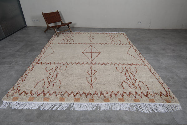 8.3 x 10.3 FT Moroccan rug - Tribal geometric pattern, handcrafted boho style