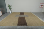 Handwoven Moroccan Rug – Minimalist Berber Design - Wool Rug