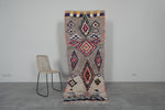 Moroccan Berber Rug 2.9 x 8.1 ft | Multicolor Geometric Handwoven Runner