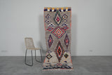 Moroccan Berber Rug 2.9 x 8.1 ft | Multicolor Geometric Handwoven Runner