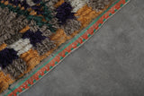 Moroccan Berber Rug 2.9 x 8.1 ft | Multicolor Geometric Handwoven Runner