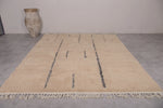 Handmade Beige Moroccan Rug - Custom Trellis Design