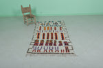 Hand-Knotted Azilal Berber Rug - 3.2 FT X 6.2 FT | Moroccan Colorful Carpet