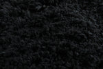Midnight Black Moroccan Wool Rug – 4.6 x 7.2 ft Handwoven Minimalist Style
