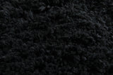 Midnight Black Moroccan Wool Rug – 4.6 x 7.2 ft Handwoven Minimalist Style