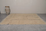 Handmade Beige Moroccan Rug - Custom Trellis Design