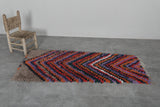 Vibrant Moroccan Berber Rug - Chevron Pattern in Bold Colors