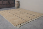 Handmade Beige Moroccan Rug - Custom Trellis Design