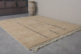 Handmade Beige Moroccan Rug - Custom Trellis Design