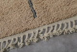 Handmade Beige Moroccan Rug - Custom Trellis Design