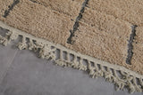 Handmade Beige Moroccan Rug - Custom Trellis Design