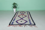 Small Vintage Moroccan Berber Rug | 3.9 FT X 7.9 FT