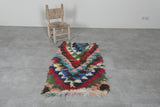 Moroccan Berber Rug – 2.3 x 4.3 ft | Handwoven Vibrant Abstract Pattern