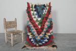 Moroccan Berber Rug – 2.3 x 4.3 ft | Handwoven Vibrant Abstract Pattern