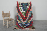 Moroccan Berber Rug – 2.3 x 4.3 ft | Handwoven Vibrant Abstract Pattern