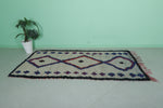 Small Vintage Moroccan Berber Rug | 3.9 FT X 7.9 FT
