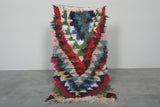 Moroccan Berber Rug – 2.3 x 4.3 ft | Handwoven Vibrant Abstract Pattern