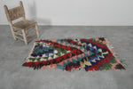 Moroccan Berber Rug – 2.3 x 4.3 ft | Handwoven Vibrant Abstract Pattern