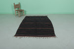 Square handwoven moroccan berber rug - 4 FT X 5.7