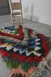 Moroccan Berber Rug – 2.3 x 4.3 ft | Handwoven Vibrant Abstract Pattern