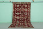 Vintage Red Moroccan Berber Rug | 5.2 FT × 8.6 FT