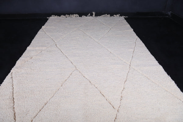 Custom beni ourain runner rug - Cream diamond wool