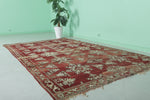 Vintage Red Moroccan Berber Rug | 5.2 FT × 8.6 FT