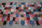 2.8 x 6.9 ft Moroccan Berber Rug | Vibrant Shaggy Patchwork Design