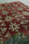 Vintage Red Moroccan Berber Rug | 5.2 FT × 8.6 FT