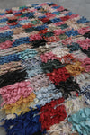 2.8 x 6.9 ft Moroccan Berber Rug | Vibrant Shaggy Patchwork Design