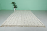 Elegant 7 x 10.4 ft Moroccan Rug – Textured Cream Pattern