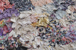 Colorful moroccan boucherouite carpet 3.5 FT X 8.4 FT