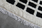 Modern Moroccan Rug - 8.1 X 9.8 FT | Black and White Geometric Design