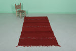 Red Vintage Handmade Moroccan Kilim 7.3 FT x 6.3 FT – Unique Tribal Textile