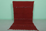 Red Vintage Handmade Moroccan Kilim 7.3 FT x 6.3 FT – Unique Tribal Textile